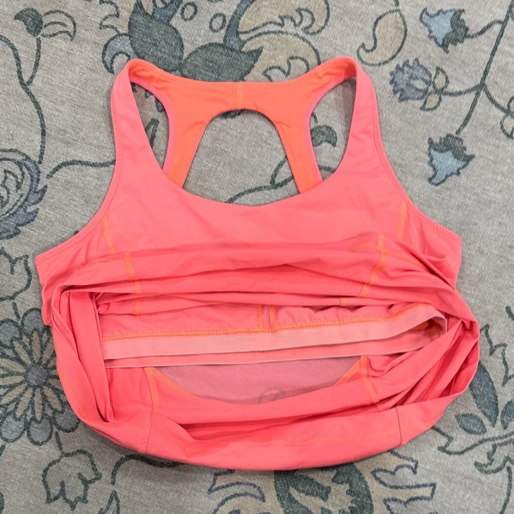 lululemon athletica Pink & Orange Racerback Tank Top